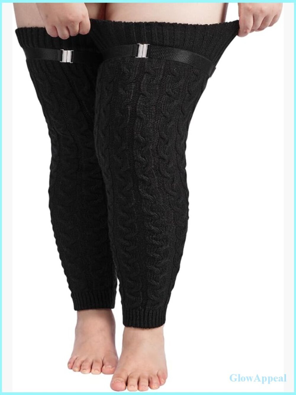 Plus Size Extra Long Knitted Leg Warmers Over Knee Thick Thigh High Socks